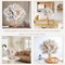 120PCS Natural Dried Pampas Grass Boho Home Decor Bouquet Phragmites Dried Flowers Bouquet for Wedding Floral Arrangements Home Decorations (120PCS)